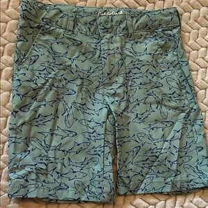 Cat & Jack Green Shark Print Kids Shorts